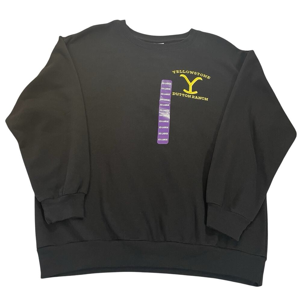 Yellowstone Sweatshirt Men's 2XL Black Embroidered Dutton Ranch